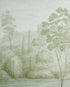 Arbres 3 Panel Mural in leaf color - pattern number P8026105.311.0 - by Brunschwig and Fils in the Les Paysages Murals collection