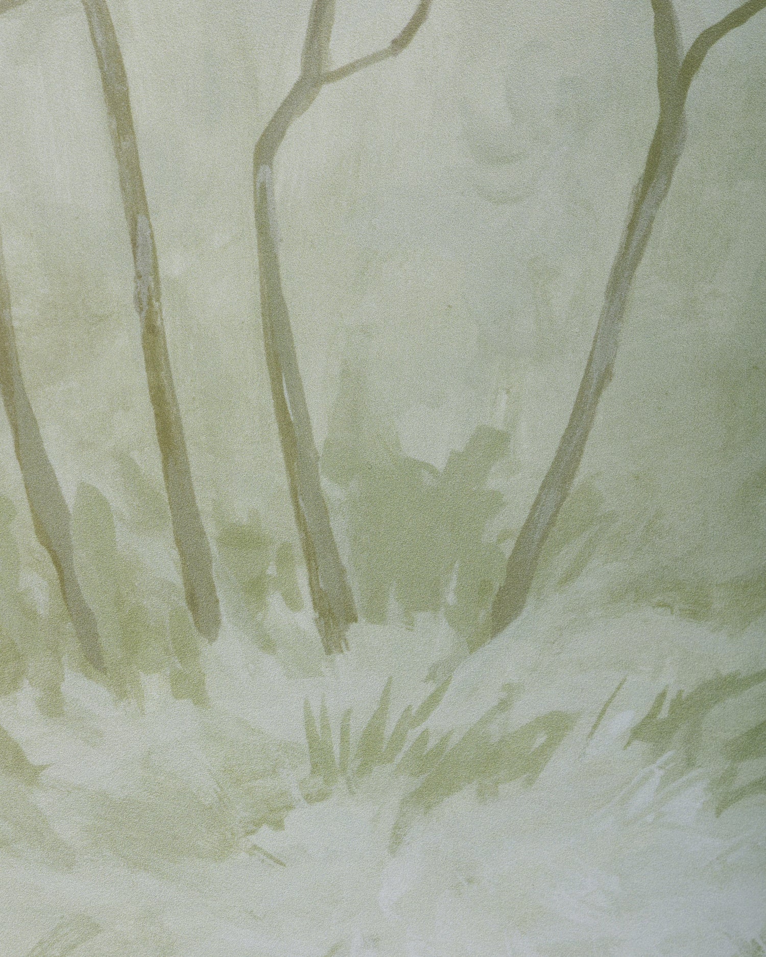 Arbres 3 Panel Mural in leaf color - pattern number P8026105.311.0 - by Brunschwig and Fils in the Les Paysages Murals collection