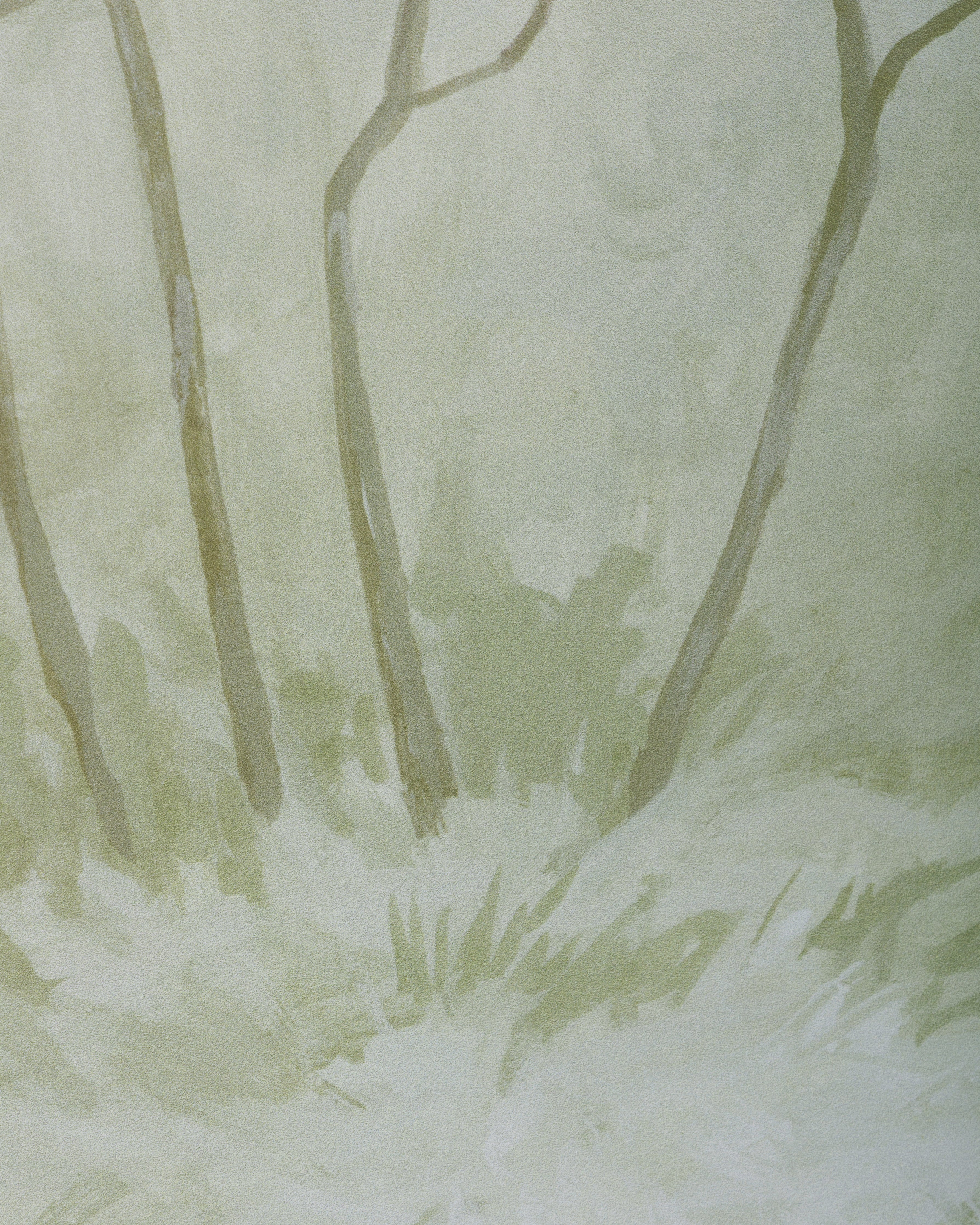 Arbres 3 Panel Mural in leaf color - pattern number P8026105.311.0 - by Brunschwig and Fils in the Les Paysages Murals collection