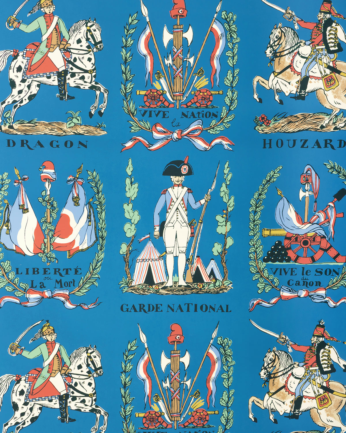 New Battle Of Valmy Wallpaper in Blue color - pattern number P8026111.519.0 - by Brunschwig and Fils in the Volume 61 collection