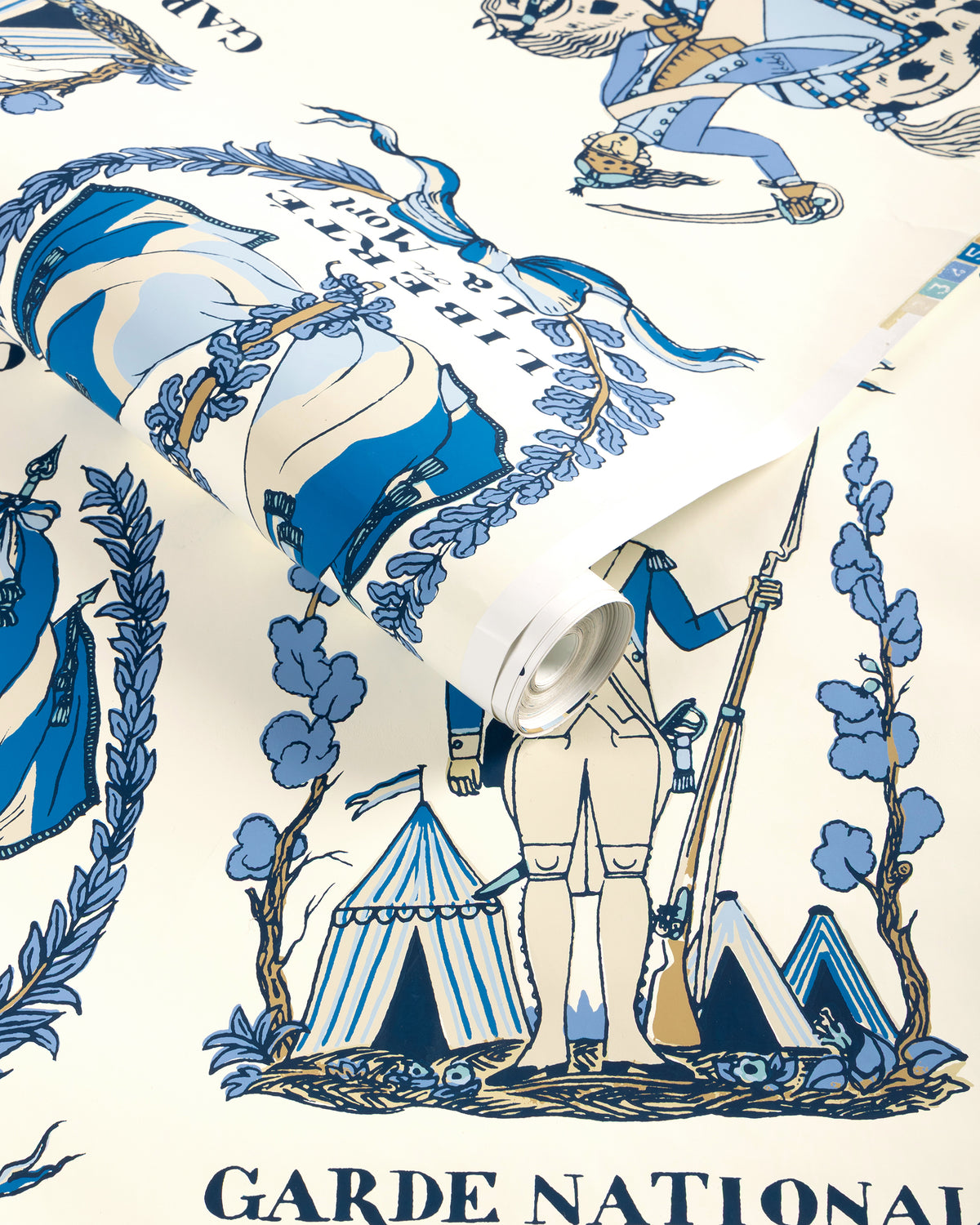 New Battle Of Valmy Wallpaper in Cadet color - pattern number P8026111.51.0 - by Brunschwig and Fils in the Volume 61 collection