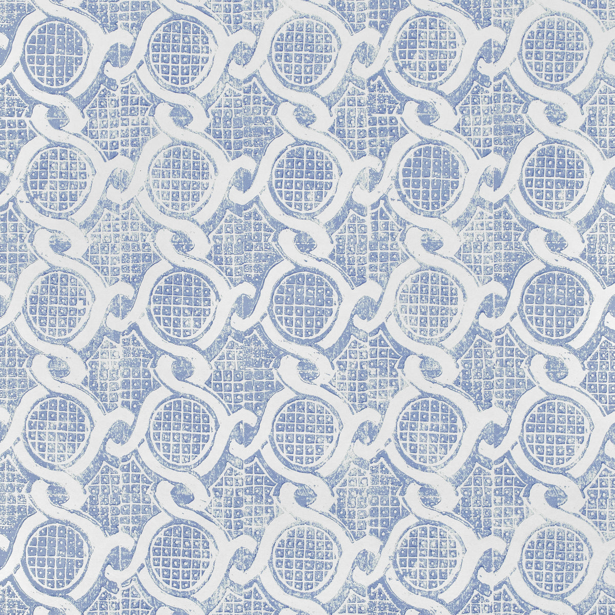Chain Wallpaper in Blue color - pattern number PBFC-3533.15.0 - by Lee Jofa in the Blithfield Leighton collection