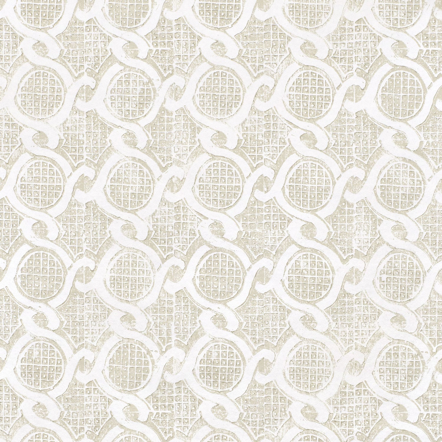 Chain Wallpaper in Sand color - pattern number PBFC-3533.16.0 - by Lee Jofa in the Blithfield Leighton collection