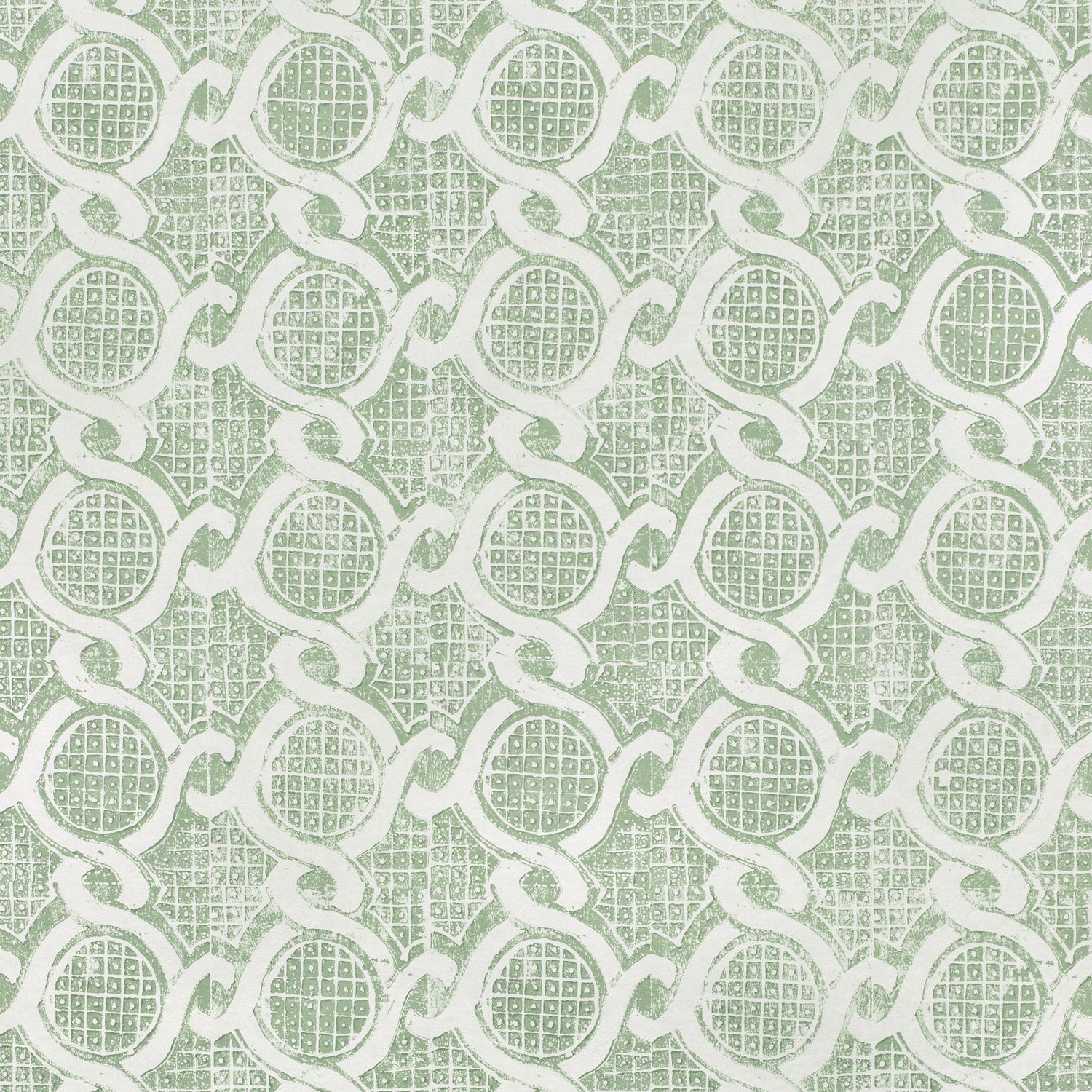 Chain Wallpaper in Green color - pattern number PBFC-3533.31.0 - by Lee Jofa in the Blithfield Leighton collection