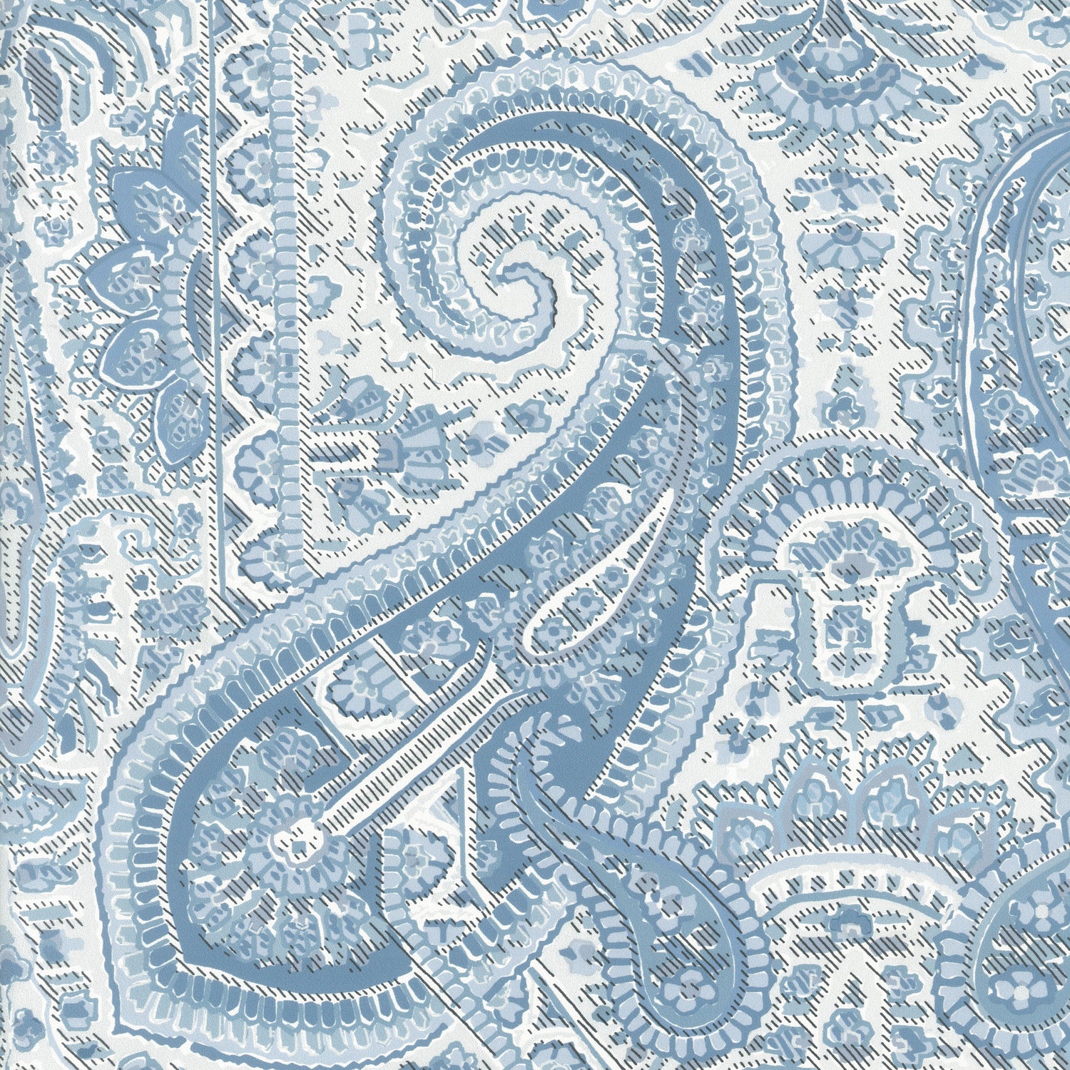 Leighton Wallpaper in Blue color - pattern number PBFC-3534.15.0 - by Lee Jofa in the Blithfield Leighton collection
