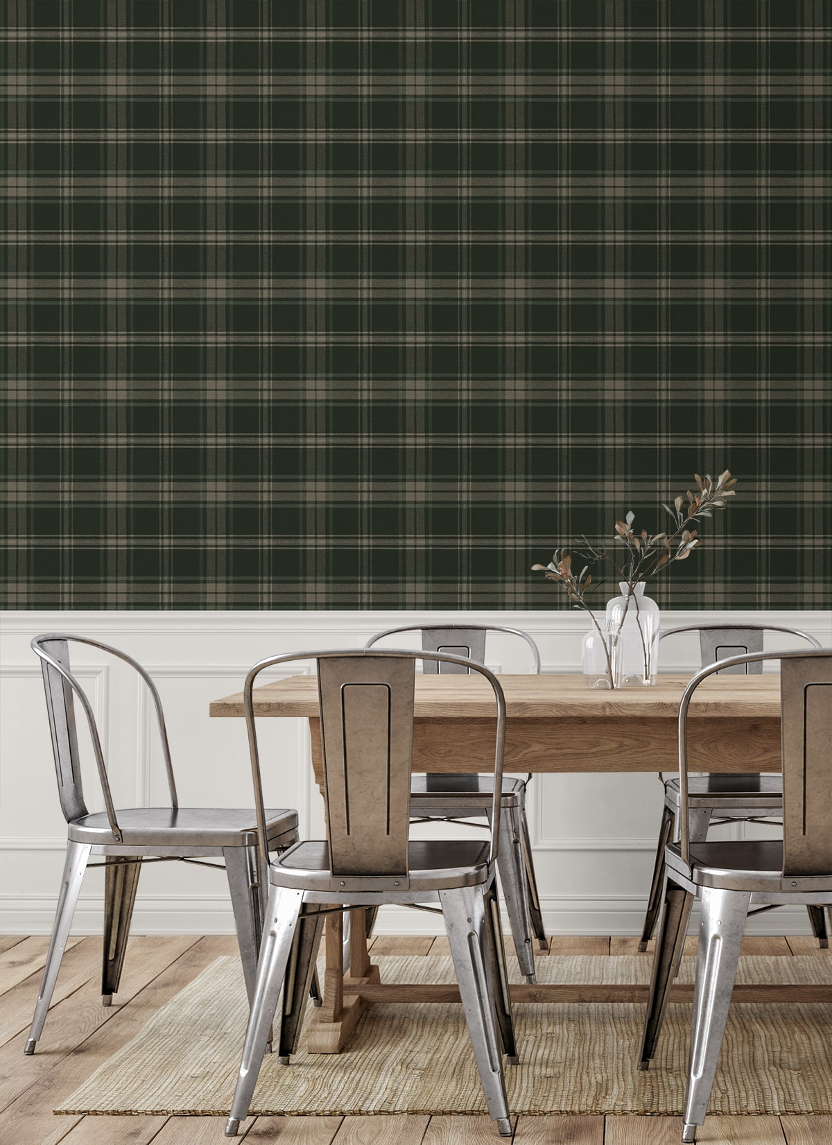 Dellabrooke Plaid wallpaper in greenery color - pattern number PR13404 - by Seabrook in the Seabrook Prepasted Wallpaper Assortment collection