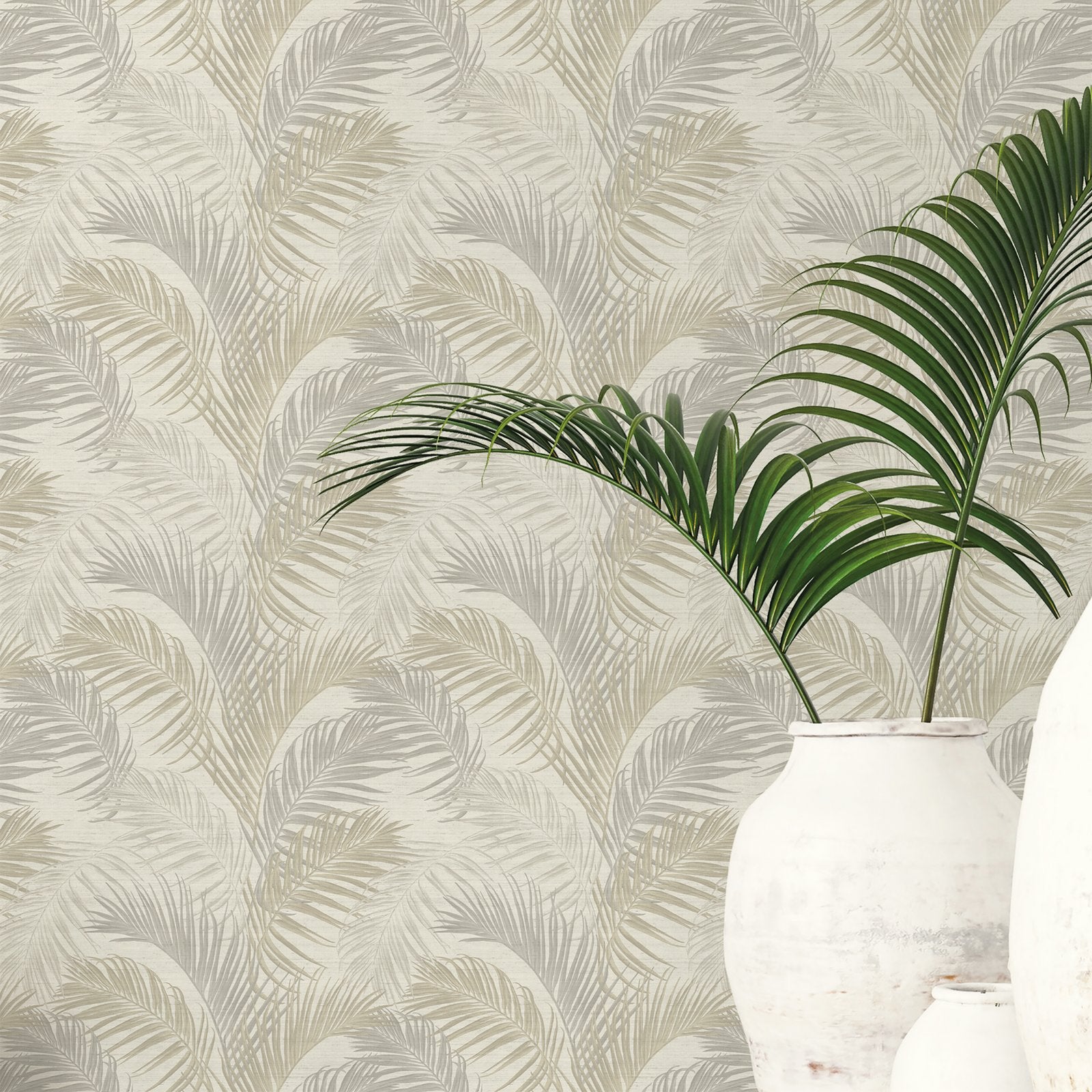 Tree Leaf wallpaper in beige color - pattern number PS33311 - by Galerie in the Synergy collection