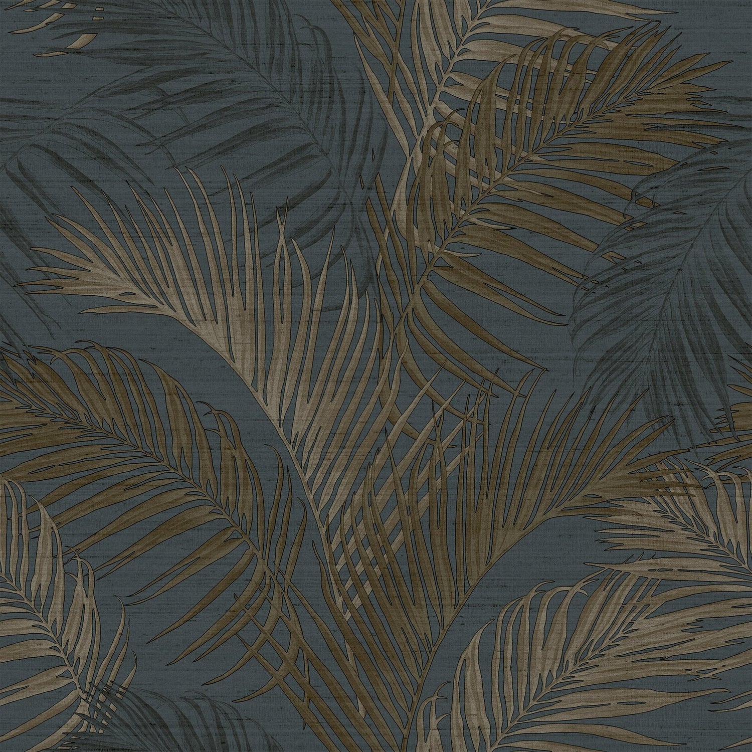 Tree Leaf wallpaper in blue color - pattern number PS33316 - by Galerie in the Synergy collection