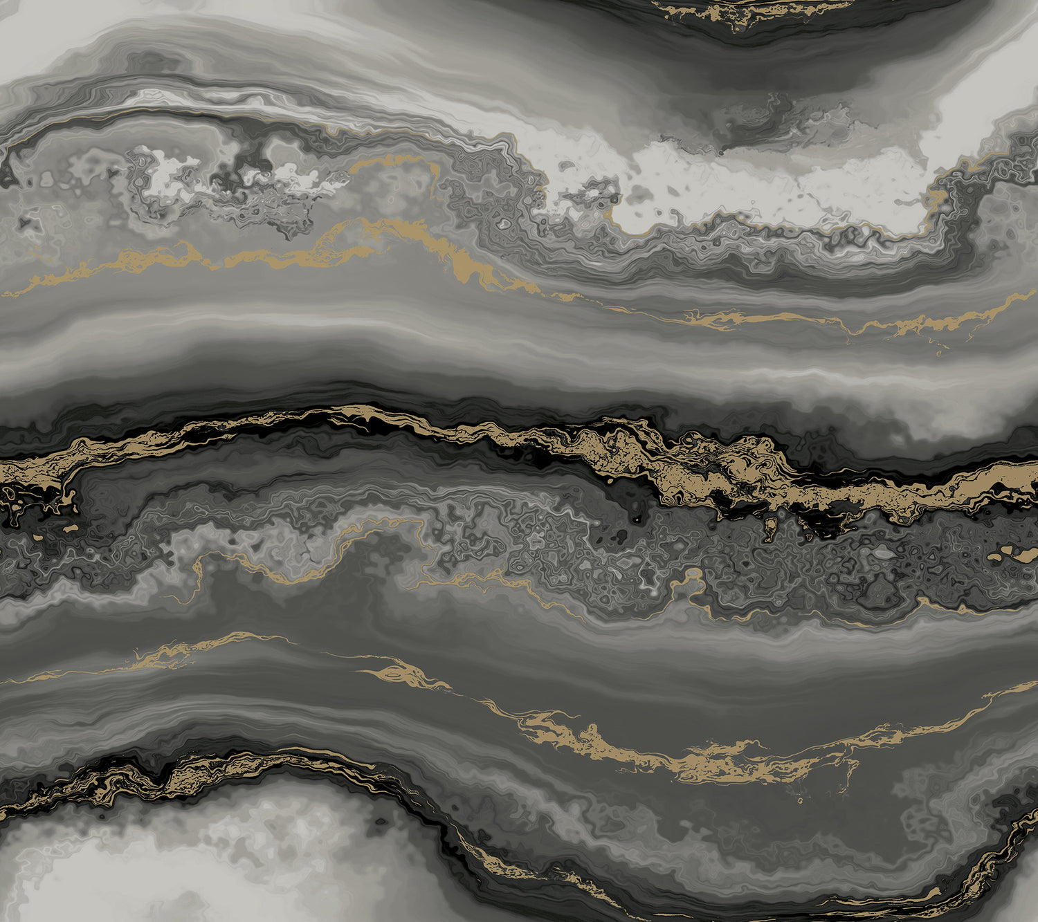 Shifting Sands Peel and Stick wallpaper in onyx metallic color - pattern number PSW1561RL - by York in the Aviva Stanoff Peel and Stick Wallpaper collection