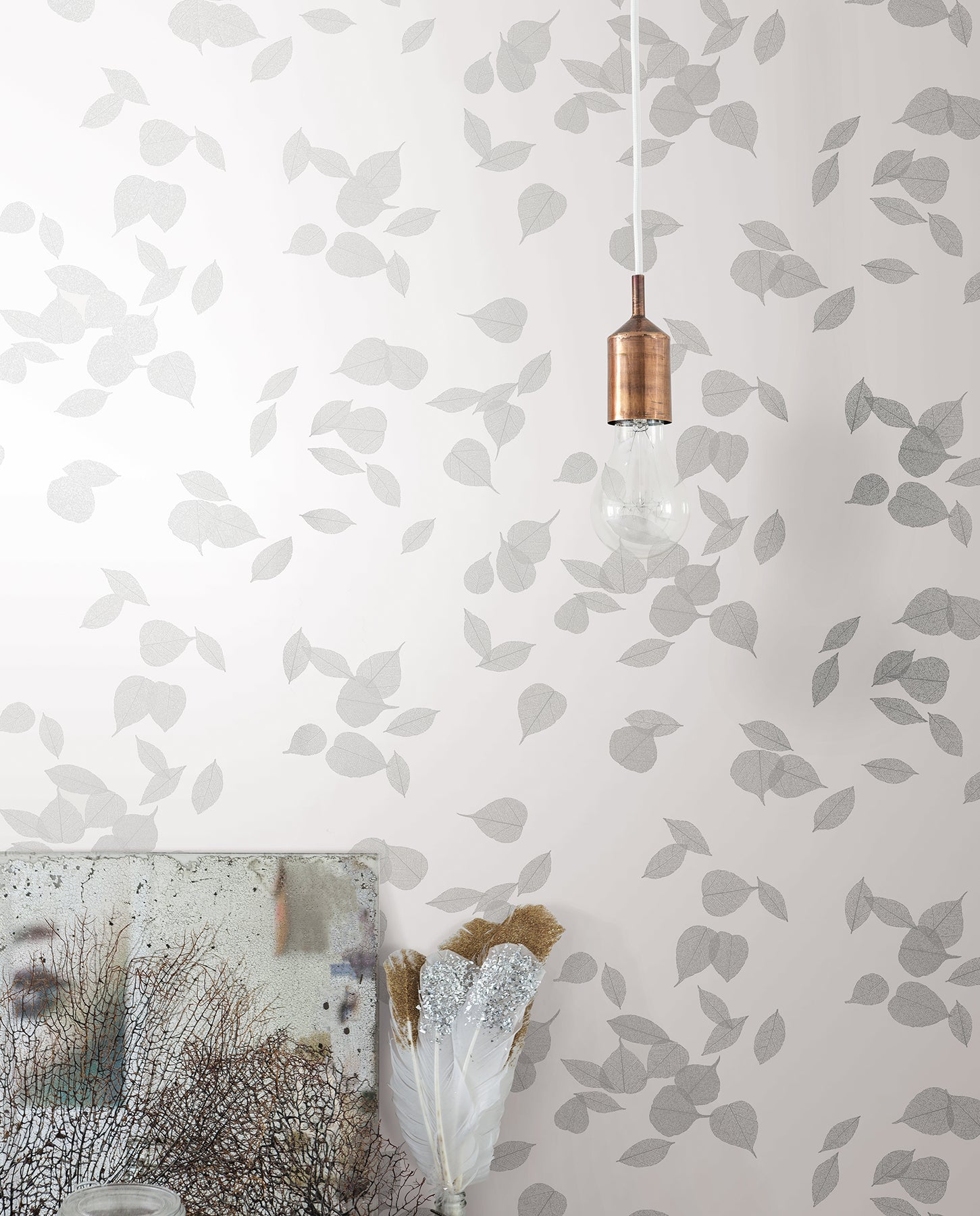 Inner Peace Peel and Stick wallpaper in salt grey metallic color - pattern number PSW1562RL - by York in the Aviva Stanoff Peel and Stick Wallpaper collection