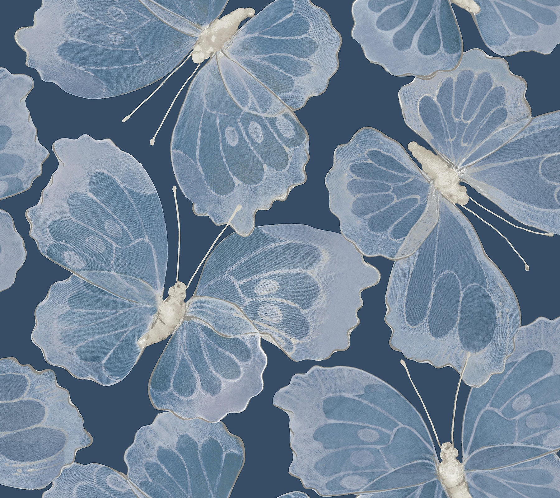 Monarch Peel and Stick wallpaper in pewter metallic color - pattern number PSW1566RL - by York in the Aviva Stanoff Peel and Stick Wallpaper collection
