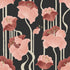Shirley Deco Floral Peel and Stick wallpaper in coral metallic color - pattern number PSW1571RL - by York in the Mirth Studio Peel and Stick Wallpaper collection