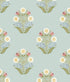 Sophie Floral Medallion Peel and Stick wallpaper in aqua color - pattern number PSW1578RL - by York in the Mirth Studio Peel and Stick Wallpaper collection