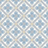 Mimi Quilted Floral Peel and Stick wallpaper in blue color - pattern number PSW1583RL - by York in the Mirth Studio Peel and Stick Wallpaper collection