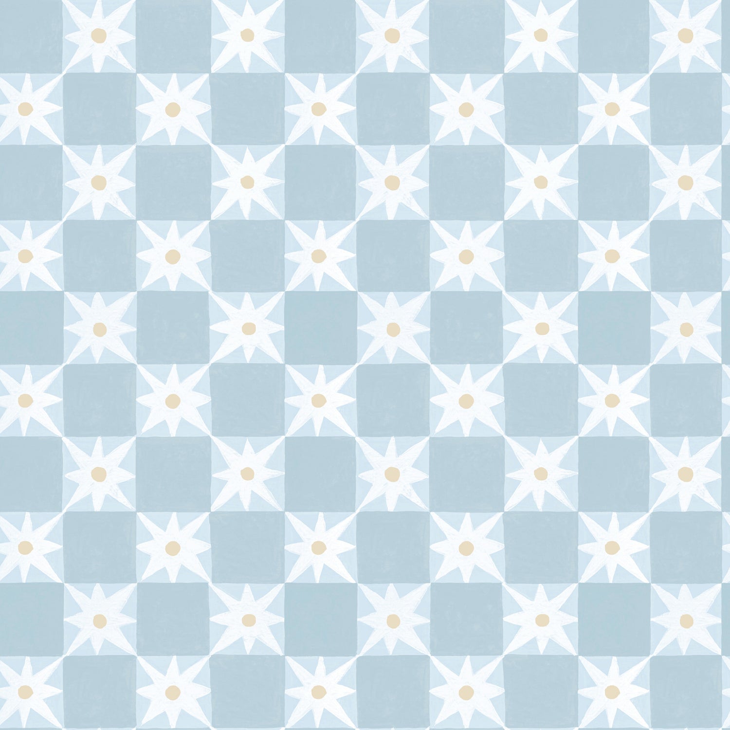 Stardust Checkerboard Peel and Stick wallpaper in blue color - pattern number PSW1588RL - by York in the Mirth Studio Peel and Stick Wallpaper collection