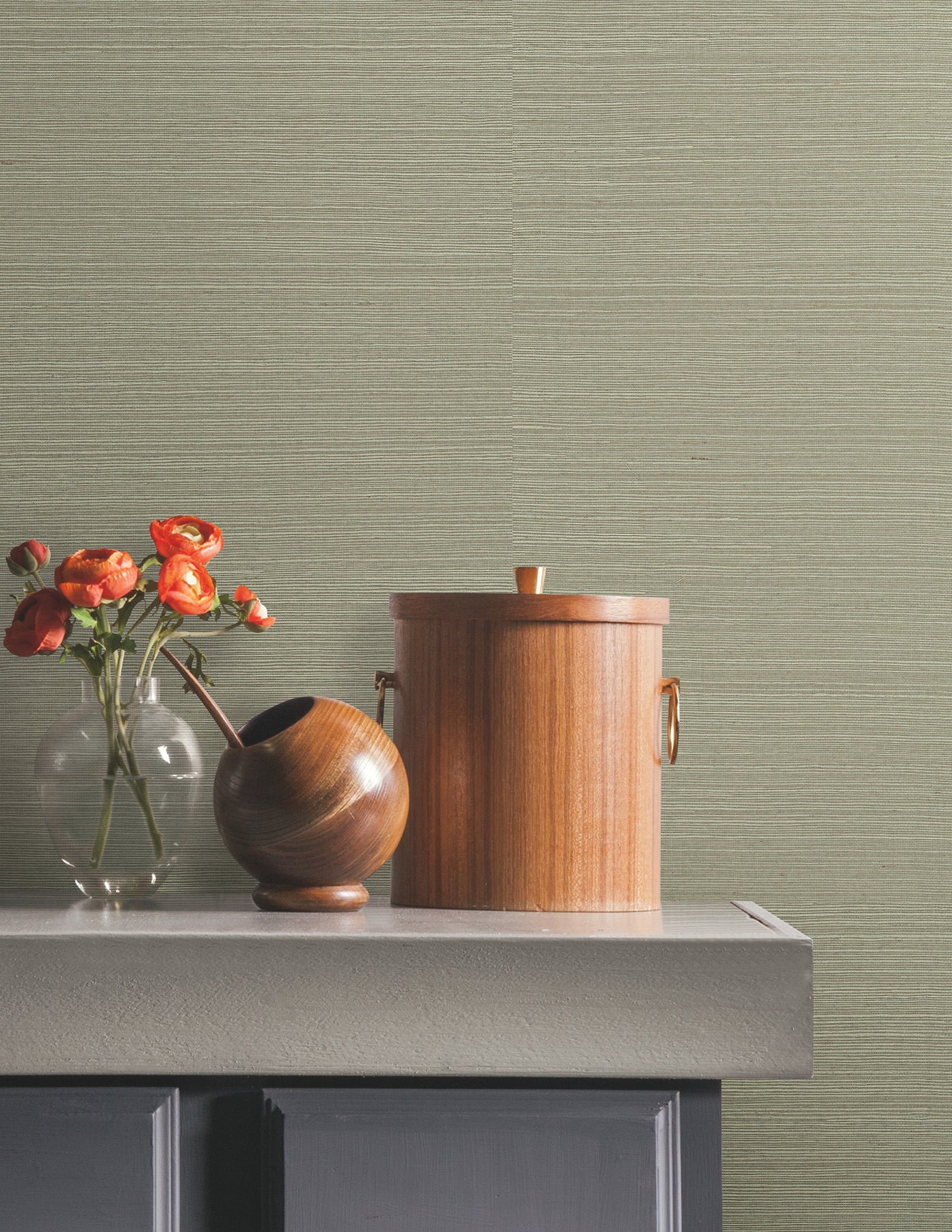 Natural Sisal Grasscloth Peel and Stick wallpaper in pine color - pattern number PSW1594RL - by York in the Natural Grasscloth Peel and Stick Wallpaper collection