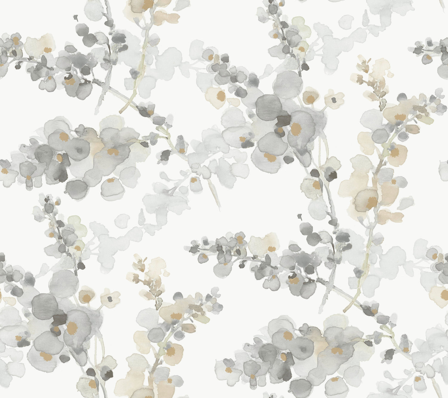 Blossom Fling Peel and Stick wallpaper in steel color - pattern number PSW1600RL - by Candice Olson in the Simply Candice 2 Peel and Stick Wallpaper collection
