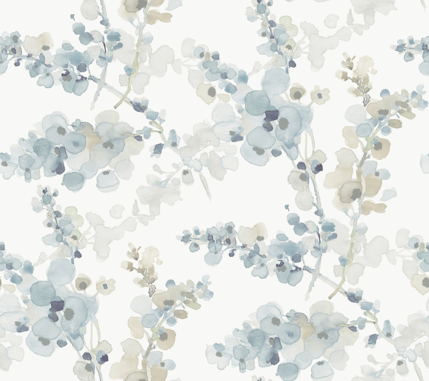 Blossom Fling Peel and Stick wallpaper in blue color - pattern number PSW1602RL - by Candice Olson in the Simply Candice 2 Peel and Stick Wallpaper collection