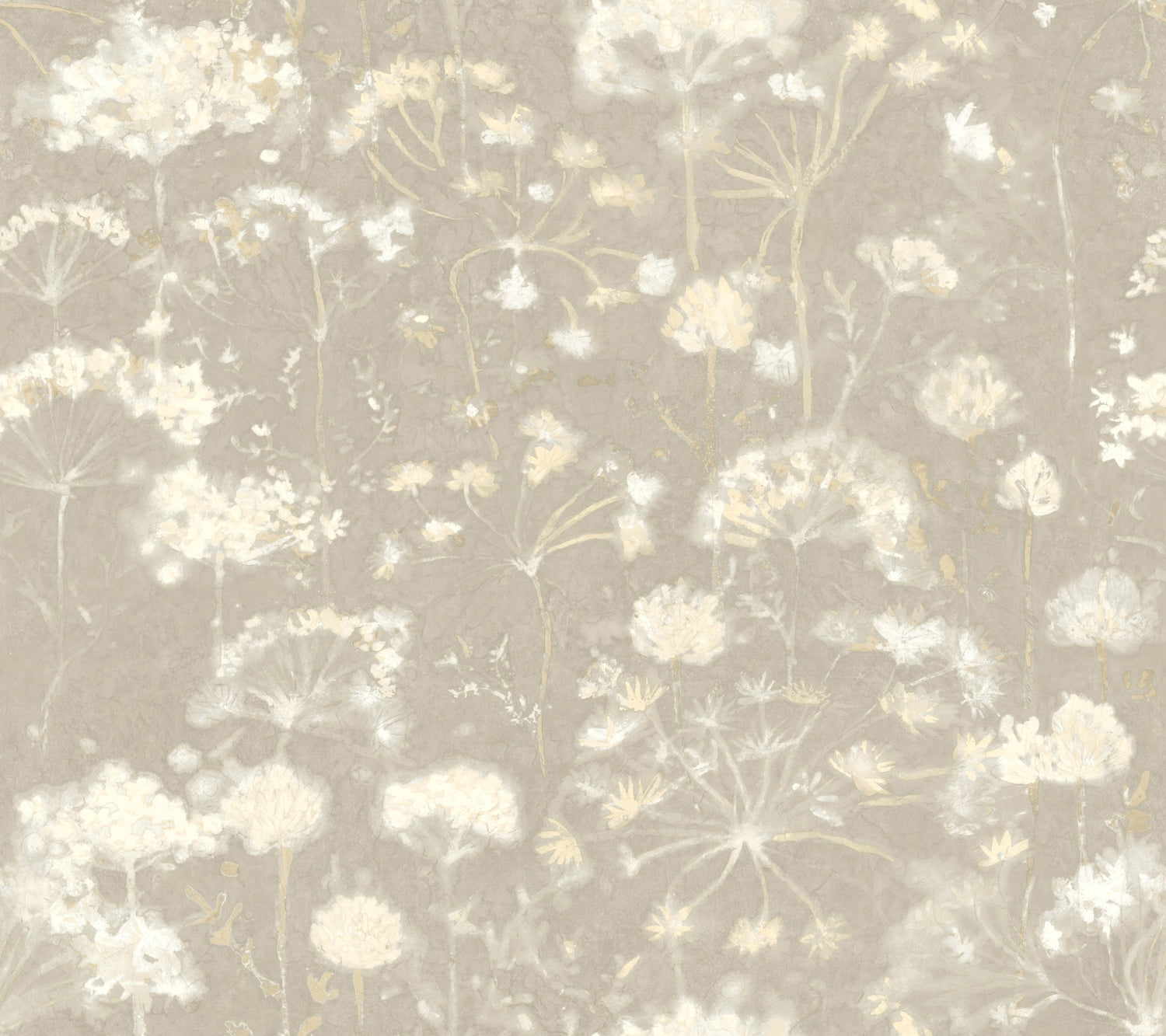 Botanical Fantasy Peel and Stick wallpaper in soft taupe color - pattern number PSW1605RL - by Candice Olson in the Simply Candice 2 Peel and Stick Wallpaper collection
