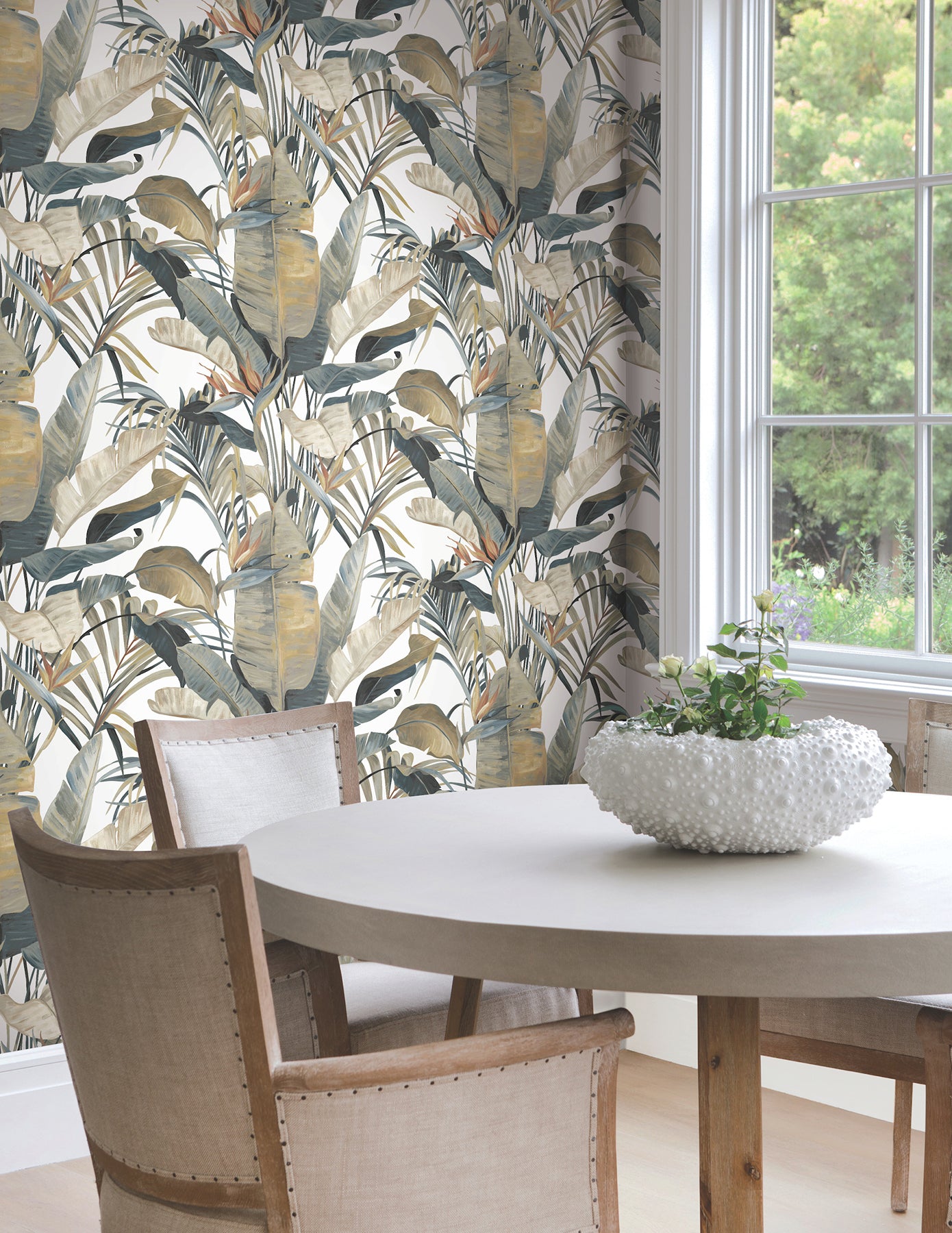 Tropical Cabana Peel and Stick wallpaper in plush neutral color - pattern number PSW1612RL - by Candice Olson in the Simply Candice 2 Peel and Stick Wallpaper collection