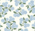 Hydrangea Peel and Stick wallpaper in blue & white color - pattern number PSW1617RL - by Rifle Paper Co in the Rifle Paper Co Fourth Edition Peel and Stick Wallpaper collection