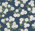 Hydrangea Peel and Stick wallpaper in navy & white metallic color - pattern number PSW1619RL - by Rifle Paper Co in the Rifle Paper Co Fourth Edition Peel and Stick Wallpaper collection