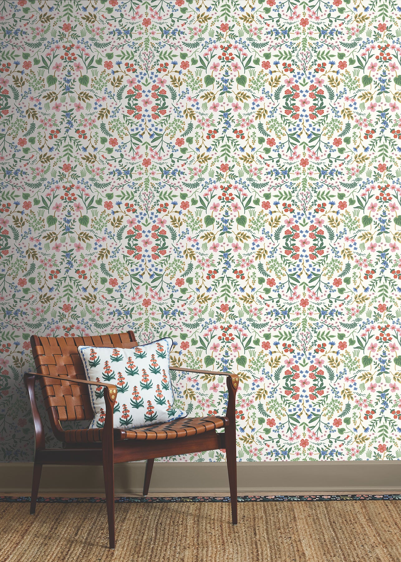 Wildwood Peel and Stick wallpaper in rose metallic color - pattern number PSW1624RL - by Rifle Paper Co in the Rifle Paper Co Fourth Edition Peel and Stick Wallpaper collection
