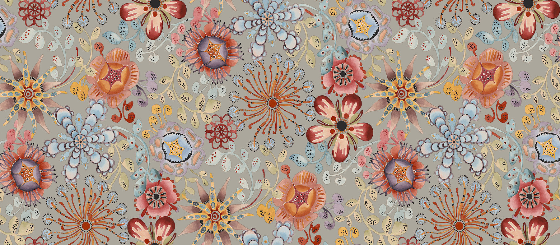 Magic Garden Peel and Stick wallpaper in multicolor color - pattern number PSW1637RL - by York in the Missoni Peel and Stick Wallpaper collection