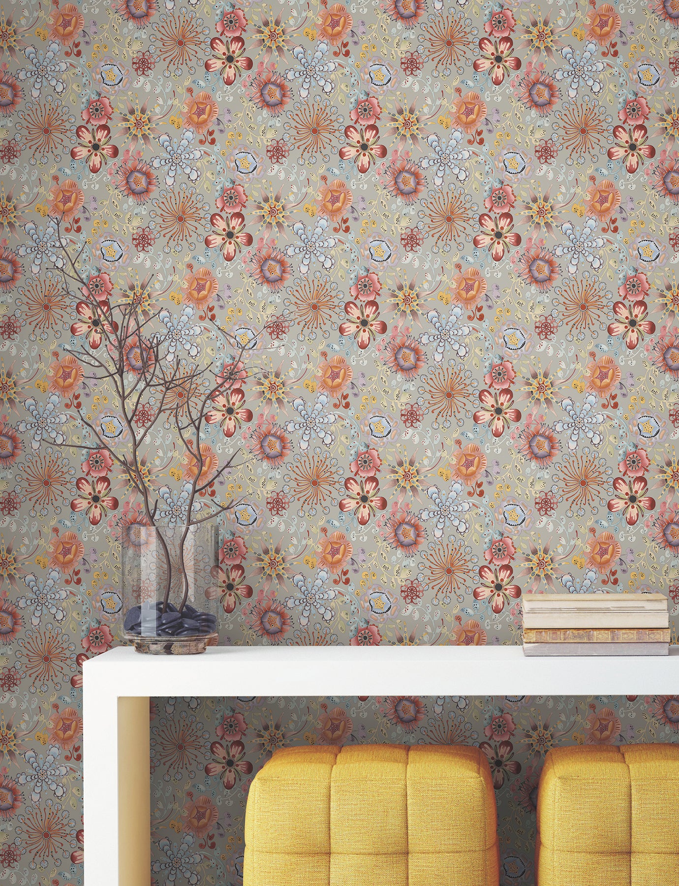Magic Garden Peel and Stick wallpaper in multicolor color - pattern number PSW1637RL - by York in the Missoni Peel and Stick Wallpaper collection