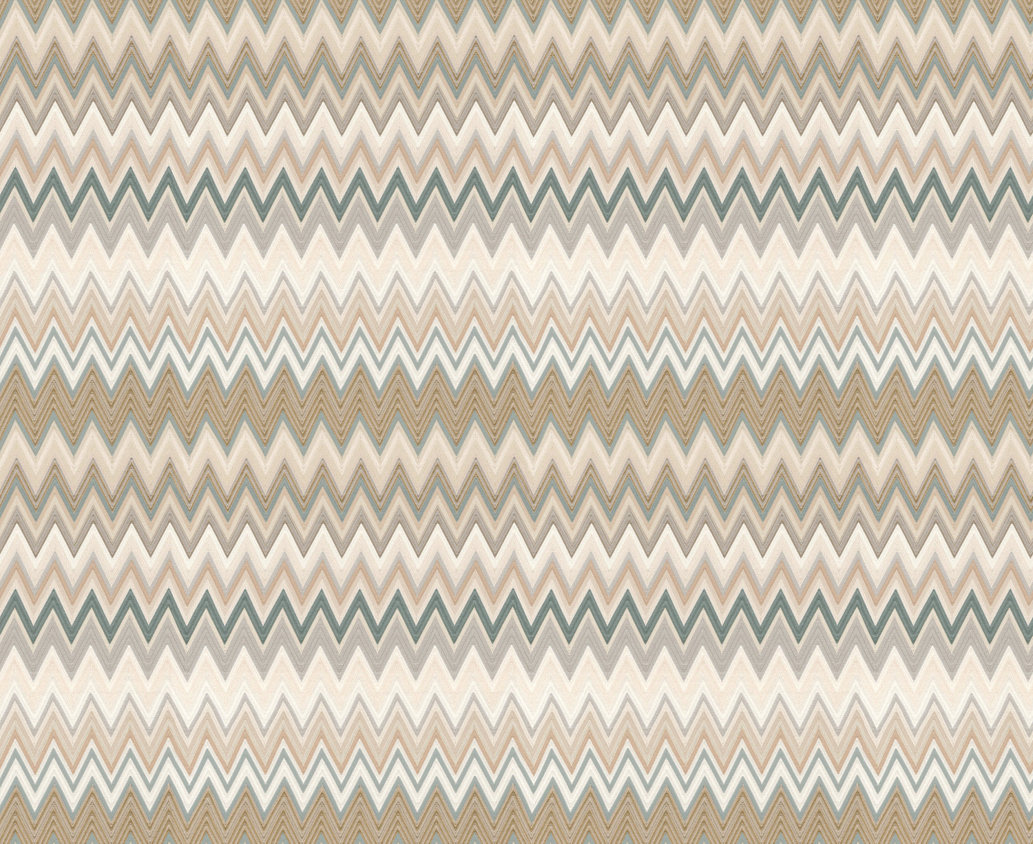 Zig Zag Peel and Stick wallpaper in green color - pattern number PSW1642RL - by York in the Missoni Peel and Stick Wallpaper collection