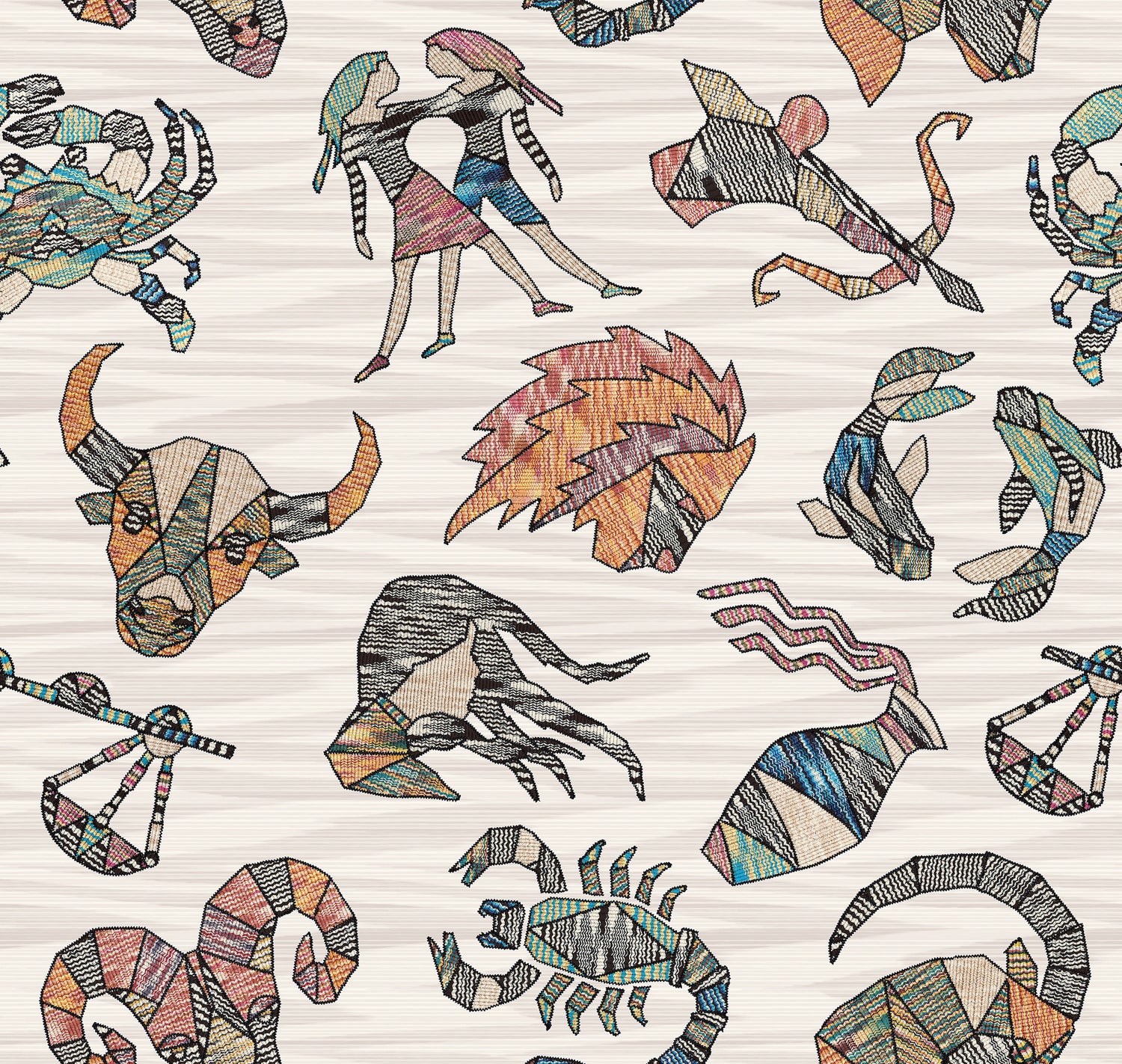 Constellations Peel and Stick wallpaper in multicolor color - pattern number PSW1644RL - by York in the Missoni Peel and Stick Wallpaper collection
