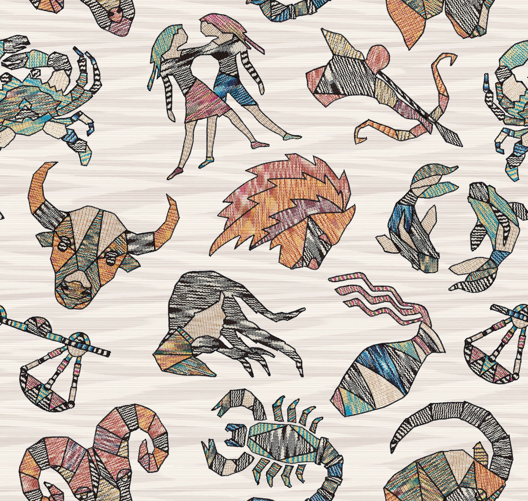Constellations Peel and Stick wallpaper in multicolor color - pattern number PSW1644RL - by York in the Missoni Peel and Stick Wallpaper collection