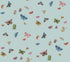 Butterfly House Peel and Stick wallpaper in light blue color - pattern number PSW1650RL - by Rifle Paper Co in the Rifle Paper Co Fourth Edition Peel and Stick Wallpaper collection