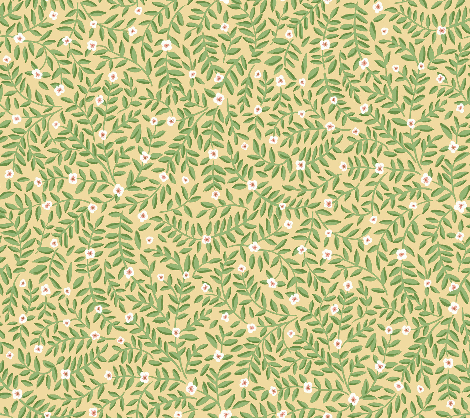 Elodie Petite Floral Peel and Stick wallpaper in gold metallic color - pattern number PSW1671RL - by Rifle Paper Co in the Rifle Paper Co Fifth Edition Peel and Stick Wallpaper collection