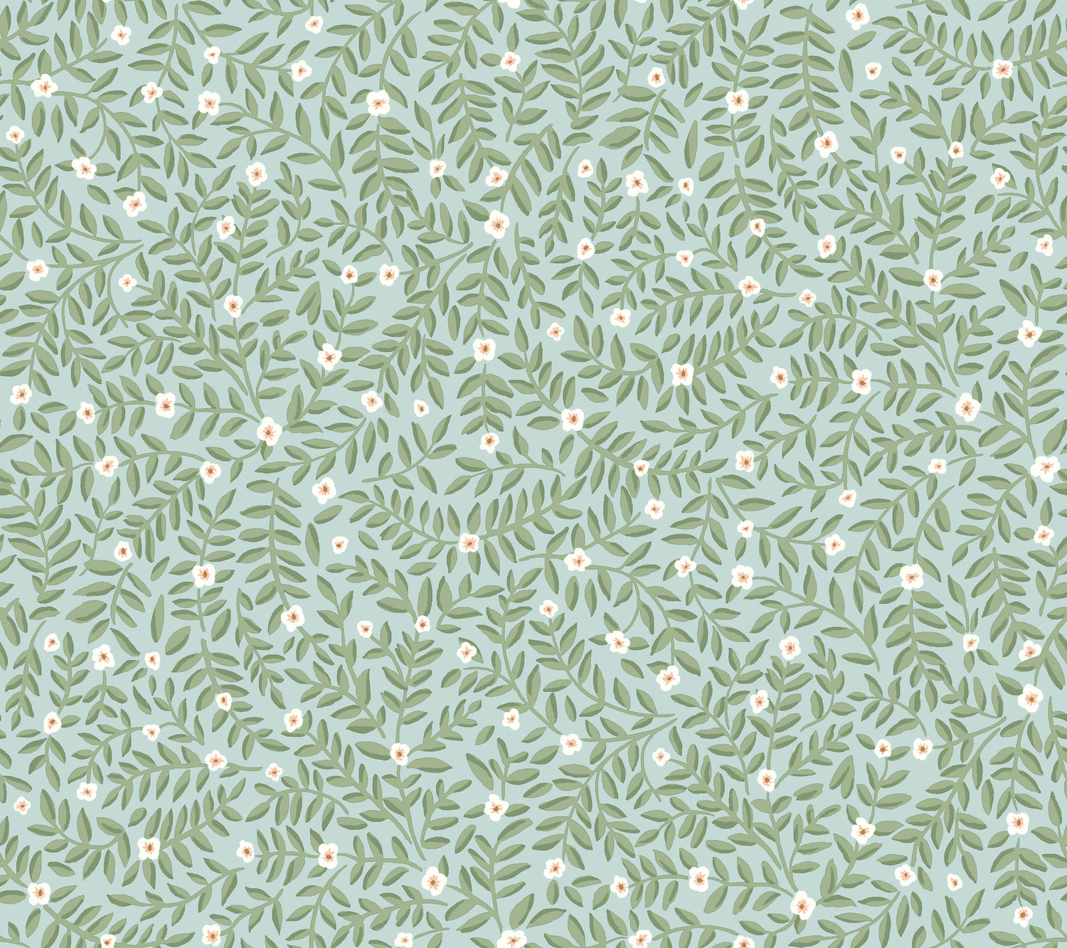 Elodie Petite Floral Peel and Stick wallpaper in light blue metallic color - pattern number PSW1672RL - by Rifle Paper Co in the Rifle Paper Co Fifth Edition Peel and Stick Wallpaper collection
