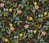 Herb Garden Botanical Peel and Stick wallpaper in black color - pattern number PSW1676RL - by Rifle Paper Co in the Rifle Paper Co Fifth Edition Peel and Stick Wallpaper collection