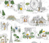 Travel Sketches Globetrotter Peel and Stick wallpaper in yellow color - pattern number PSW1683RL - by Rifle Paper Co in the Rifle Paper Co Fifth Edition Peel and Stick Wallpaper collection