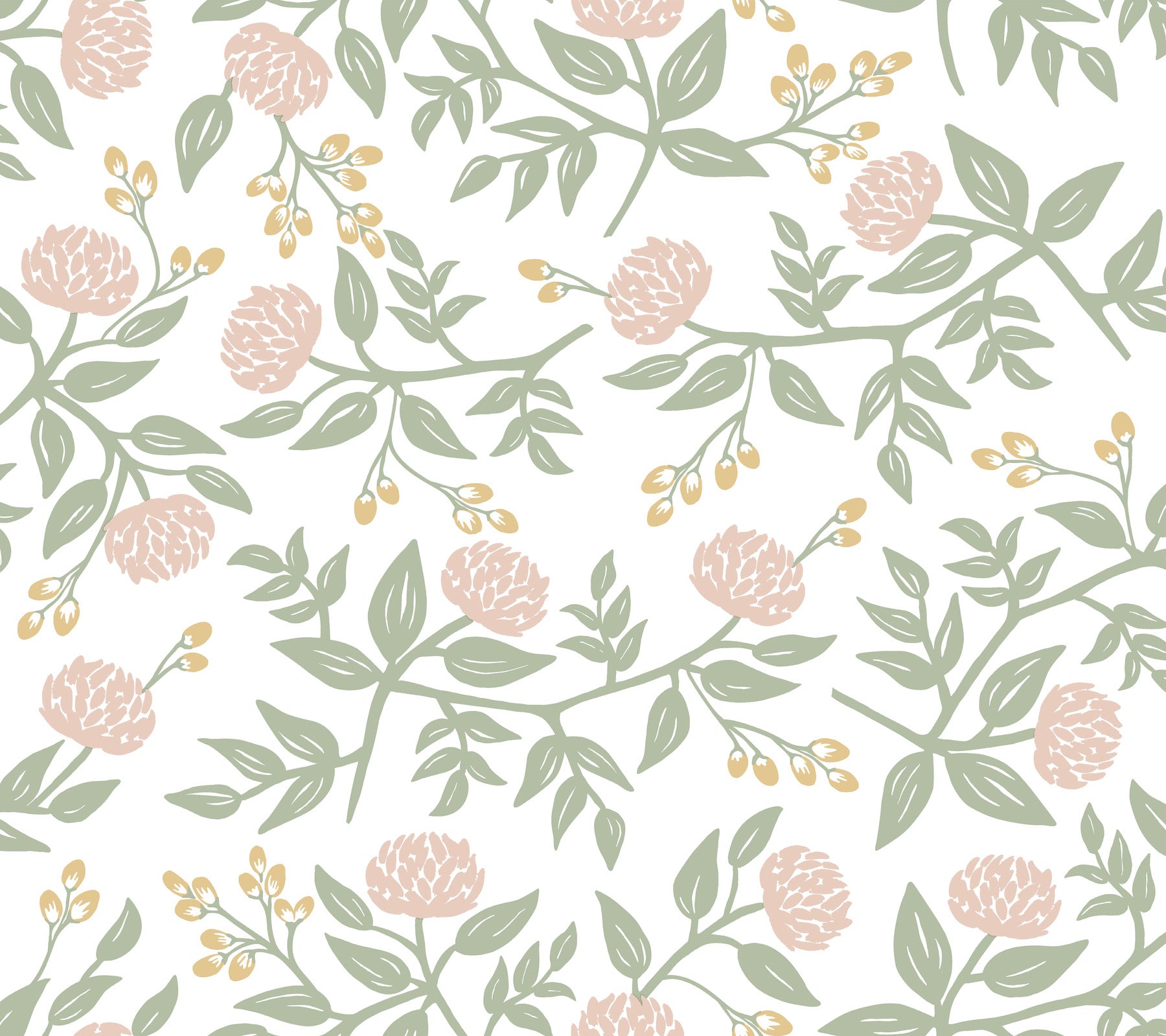 Peonies Floral Peel and Stick wallpaper in blush metallic color - pattern number PSW1685RL - by Rifle Paper Co in the Rifle Paper Co Fifth Edition Peel and Stick Wallpaper collection