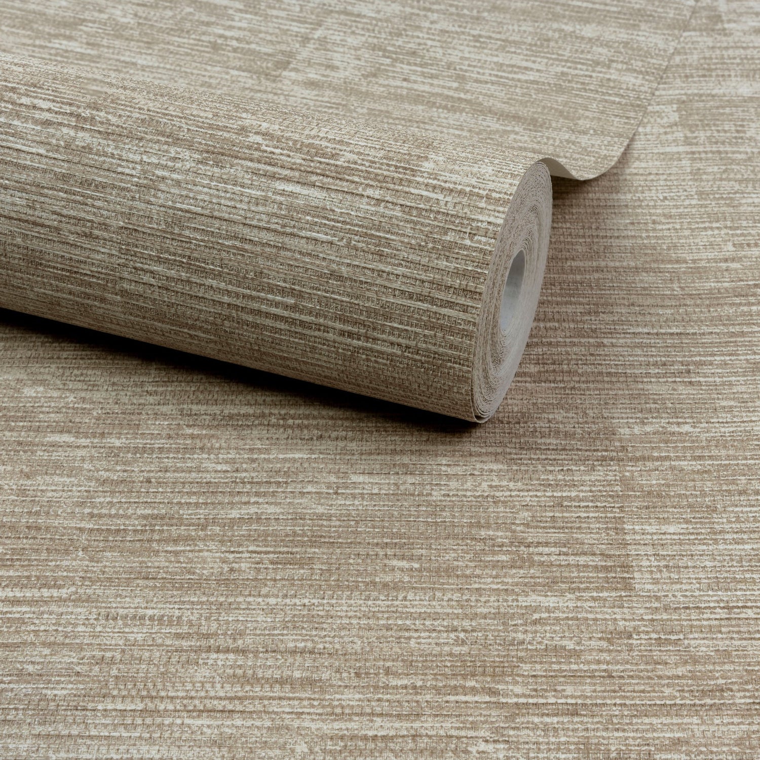 Textile Plain Wallpaper in beige color - pattern number PW1003 - by Grandeco in the Precious Weaves collection