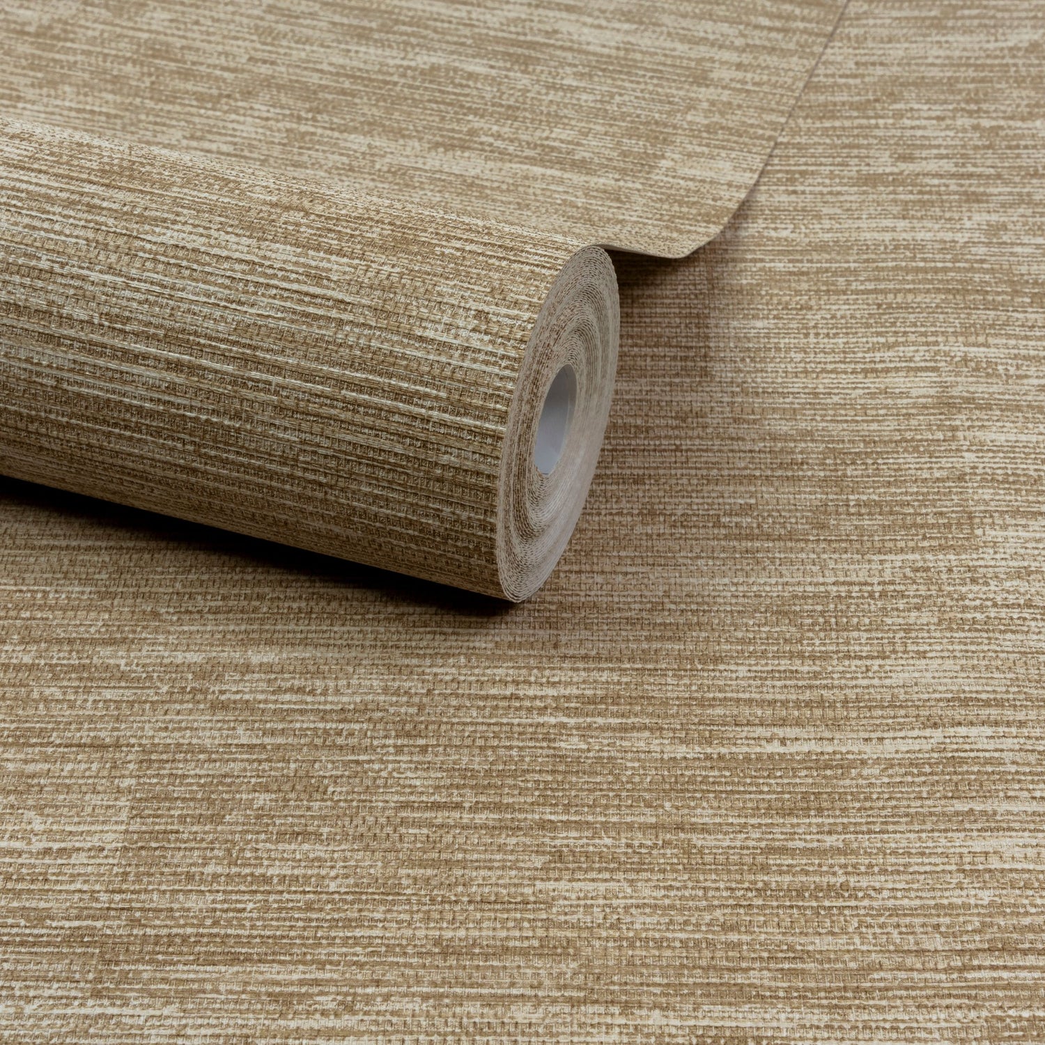Textile Plain Wallpaper in beige color - pattern number PW1005 - by Grandeco in the Precious Weaves collection