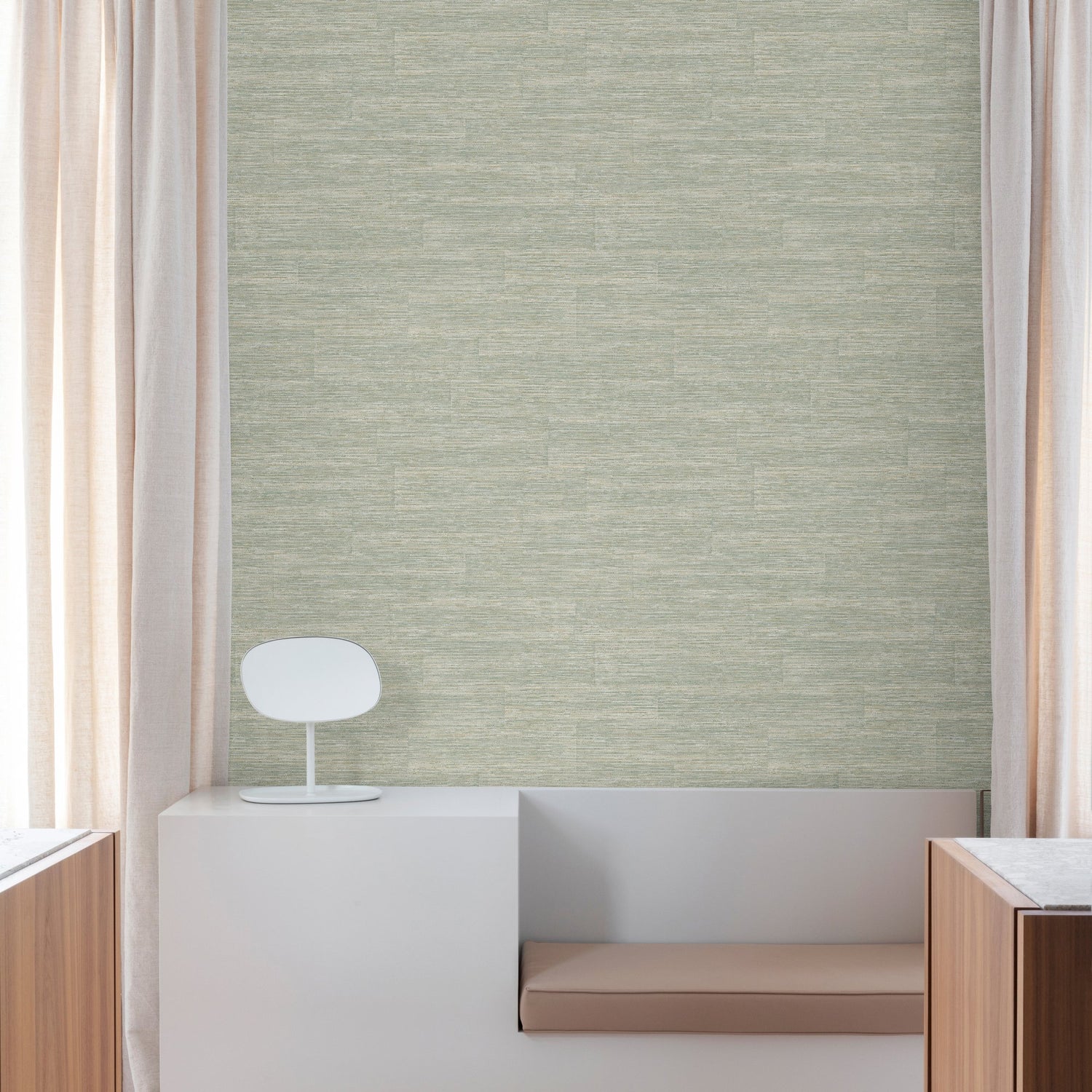 Textile Plain Wallpaper in grey color - pattern number PW1006 - by Grandeco in the Precious Weaves collection
