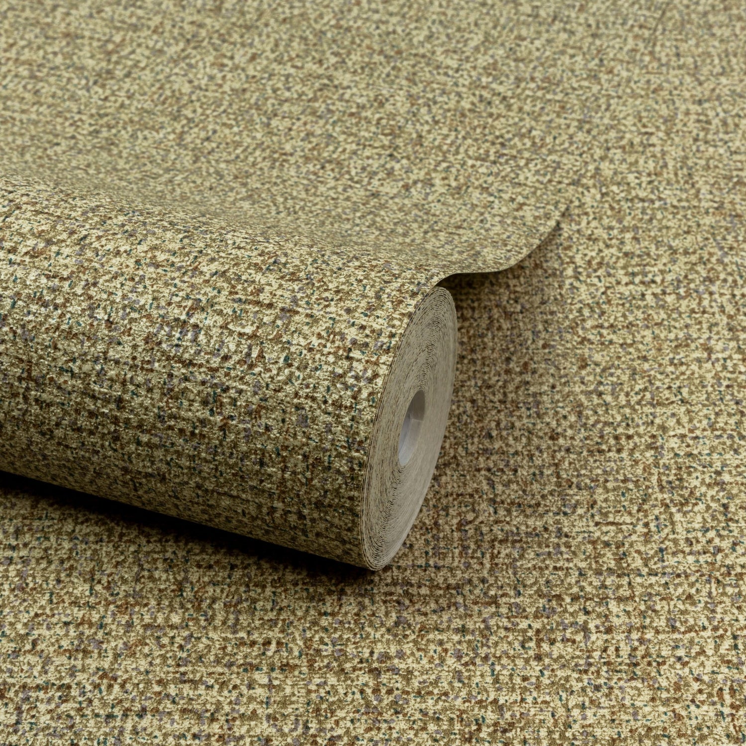 Textile Plain Wallpaper in gold color - pattern number PW1110 - by Grandeco in the Precious Weaves collection