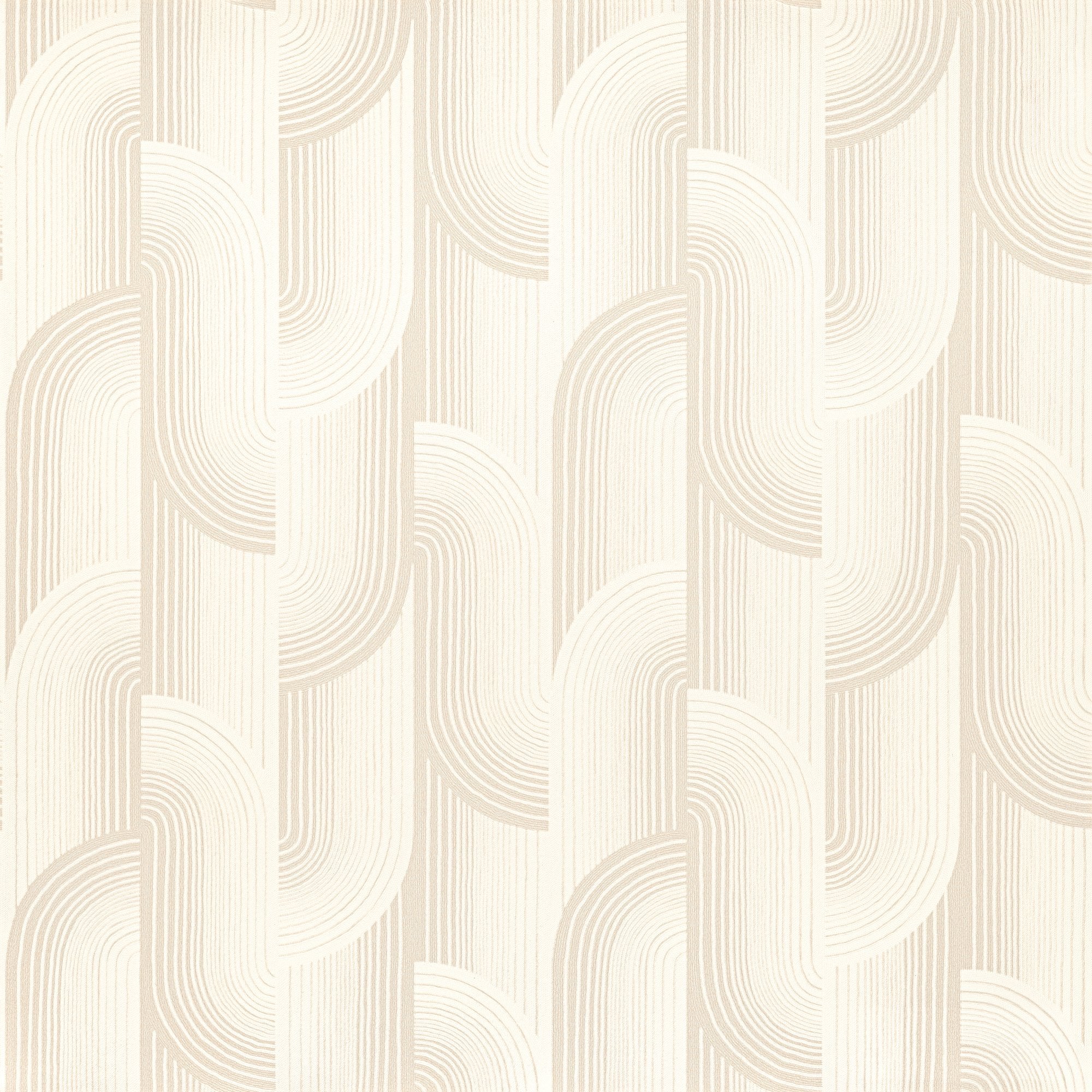 Geometric All-over Wallpaper in beige color - pattern number PW3101 - by Grandeco in the Precious Weaves collection