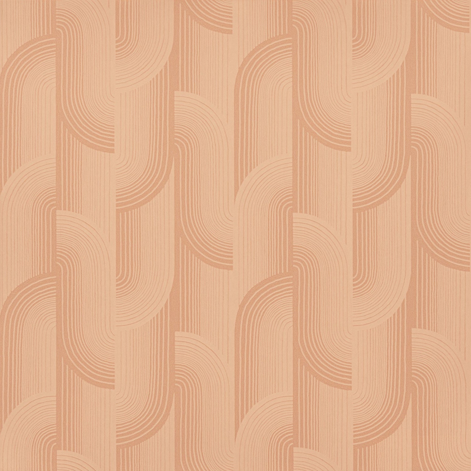 Geometric All-over Wallpaper in orange color - pattern number PW3112 - by Grandeco in the Precious Weaves collection