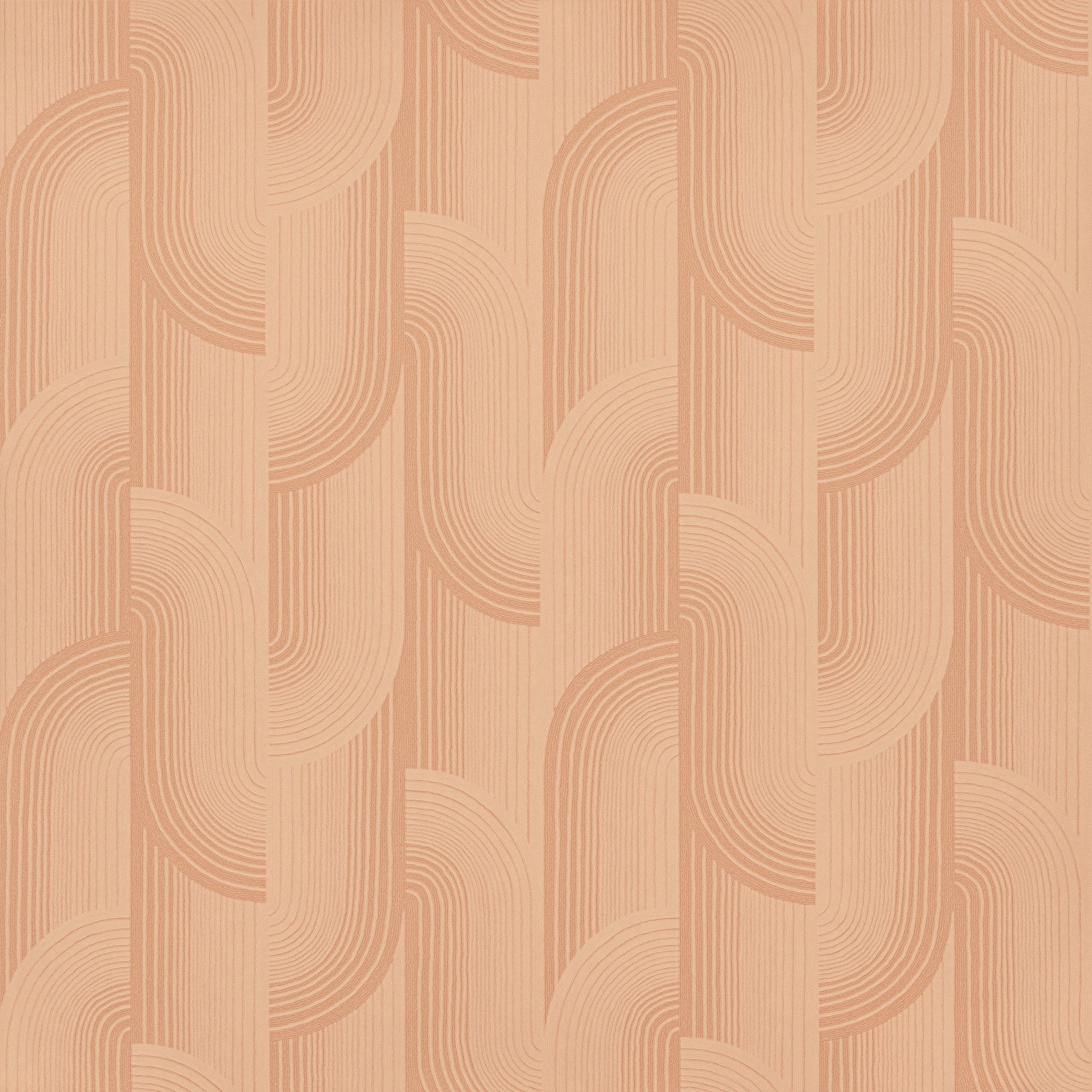 Geometric All-over Wallpaper in orange color - pattern number PW3112 - by Grandeco in the Precious Weaves collection