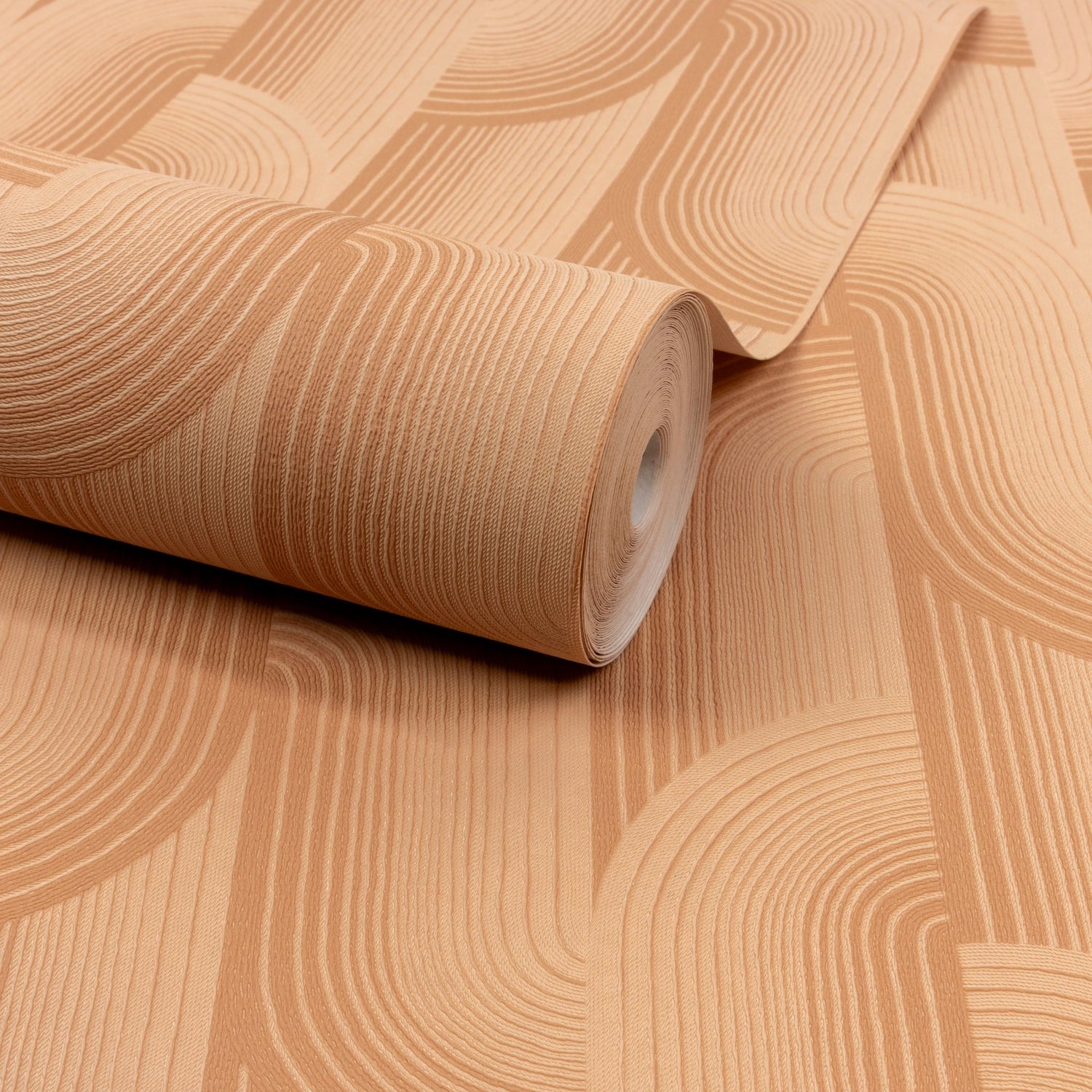 Geometric All-over Wallpaper in orange color - pattern number PW3112 - by Grandeco in the Precious Weaves collection