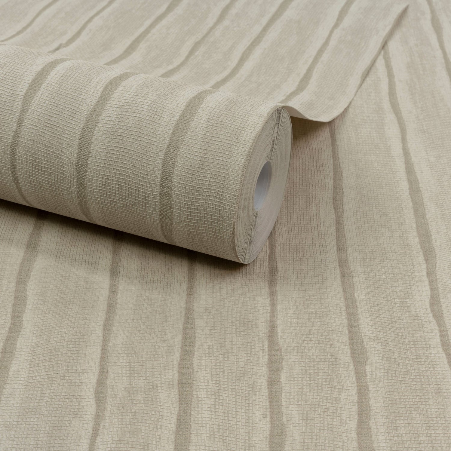 Irregular Stripes Wallpaper in beige color - pattern number PW4004 - by Grandeco in the Precious Weaves collection