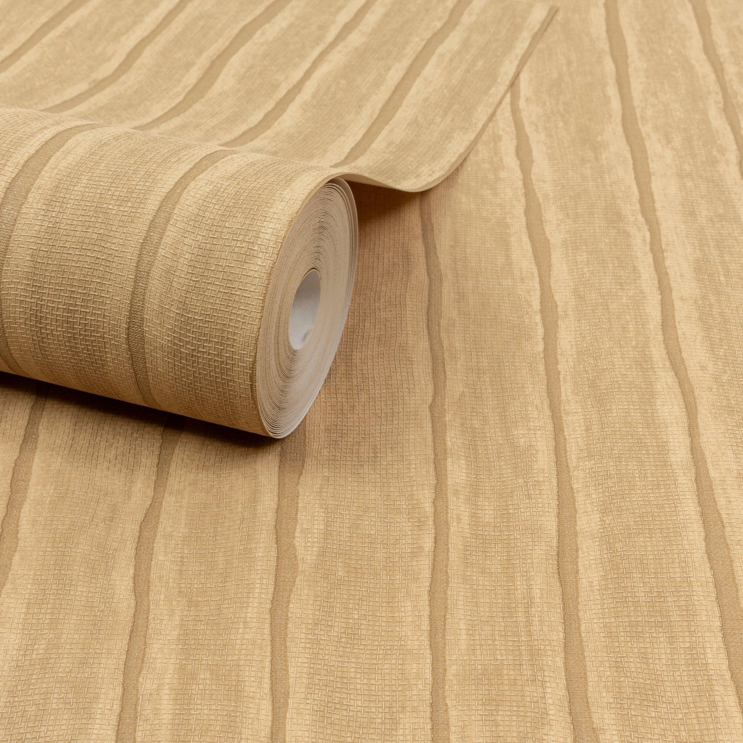 Irregular Stripes Wallpaper in gold color - pattern number PW4005 - by Grandeco in the Precious Weaves collection