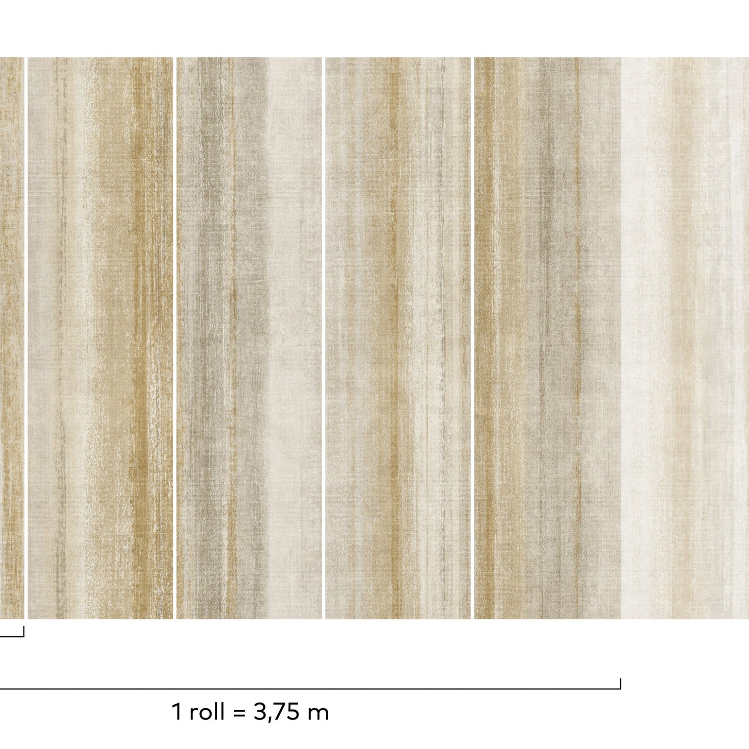 Styled Stripes 7 Panel Mural in beige color - pattern number PW6002 - by Grandeco in the Precious Weaves collection