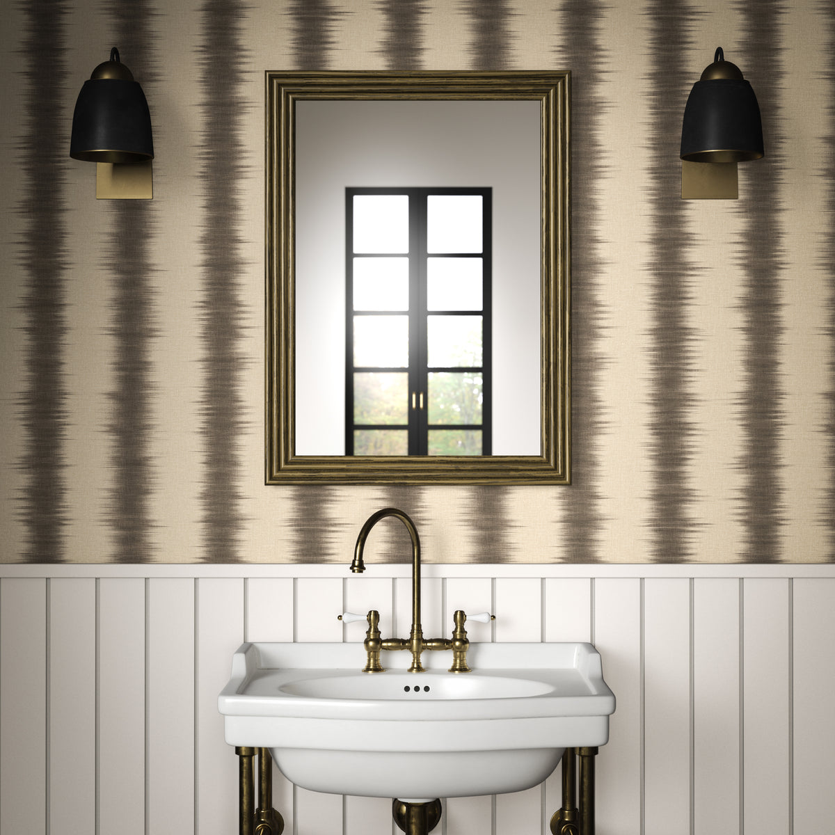Aarna Wallpaper in Graphite color - pattern number PWC100001.611.0 - by The Pure Edit in the Sustainable Wallcovering collection
